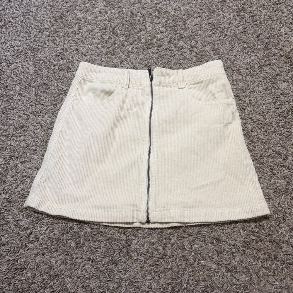 American Eagle Outfitters Cream Mini Skirt